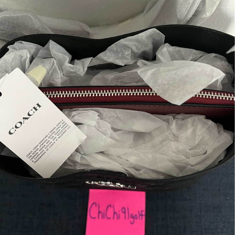 COACH MOLLIE BUCKET BAG 22 IN SIGNATURE CANVAS WITH COUNTRY FLORAL PRINT BAG - Picture 4 of 4